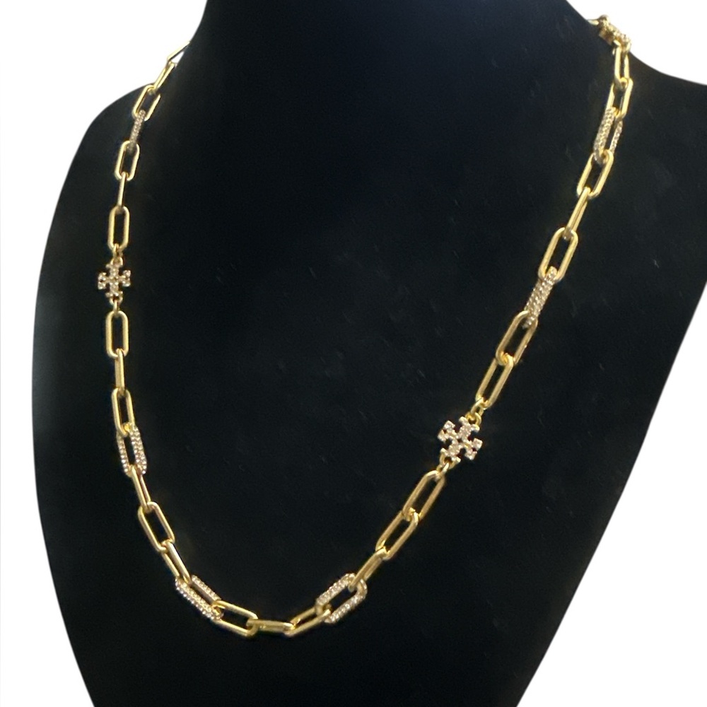 Tory Burch Elegant Gold Chain Necklace
